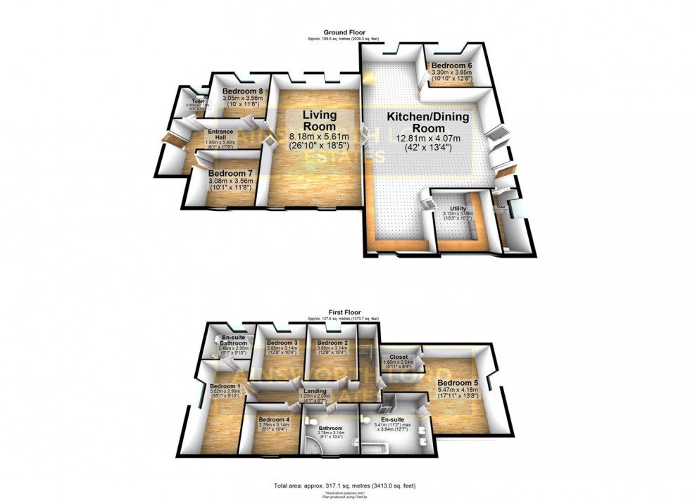 Floorplan for The Vicarage, Bentham Rd, Mill Hill, Blackburn