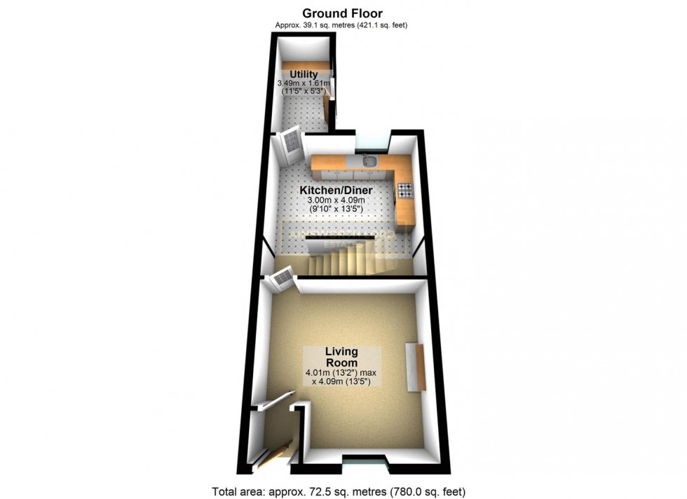 Floorplan for New Wellington Street, Mill Hill, Blackburn