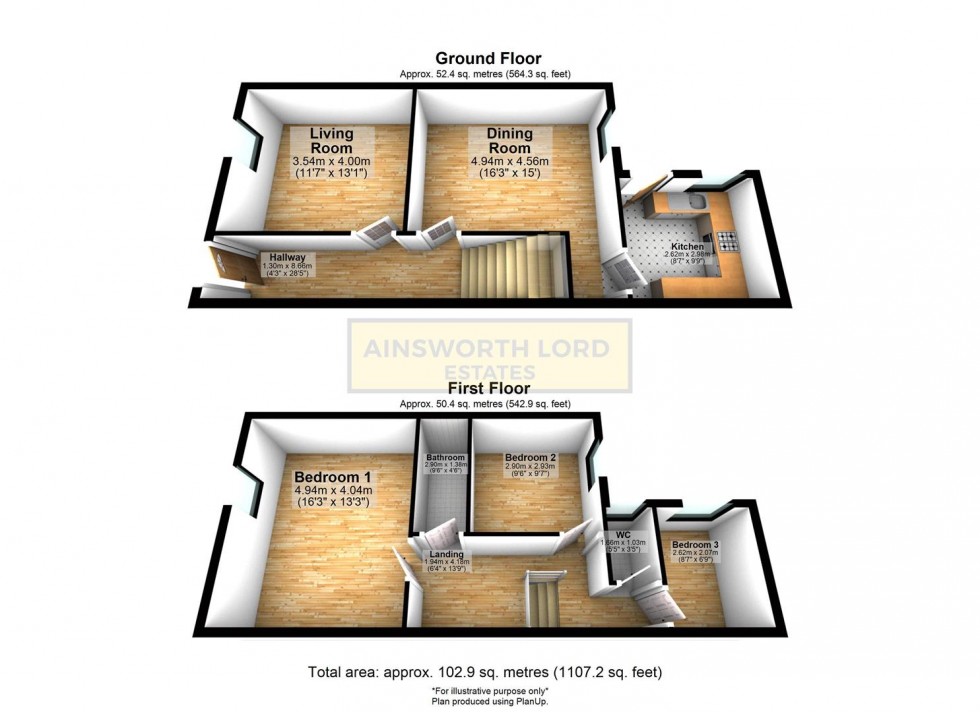 Floorplan for Livesey Branch Road, Feniscowles, Blackburn