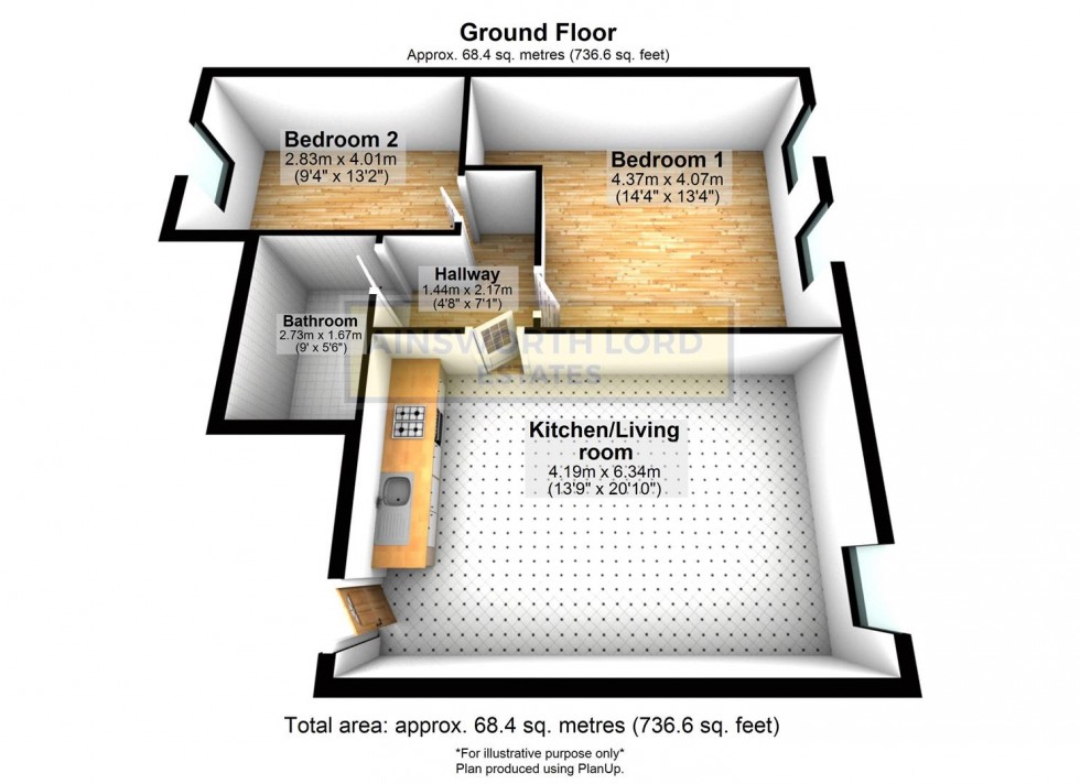 Floorplan for Northgate House, Blackburn Town Center, Blackburn